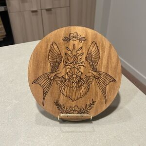 Custom Wood Burnt Round Decor